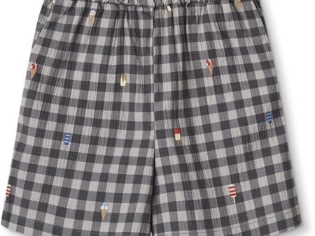 Fliink Magnet Check Aop Polar Shorts For Cheap