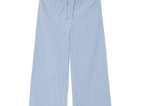 Name it Chambray Blue Dustripes Wide Byxor Fashion