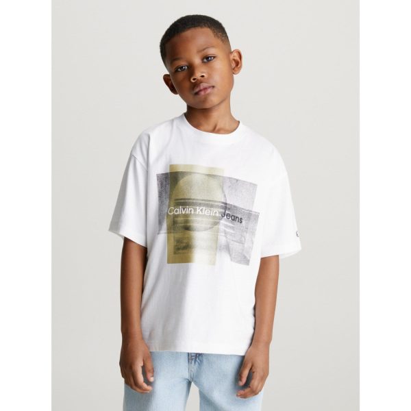 Calvin Klein Layered Graphic Relaxed T-Shirt Bright White Online now