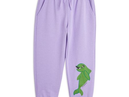 Mini Rodini Purple Dolphin Sweatpants Cheap