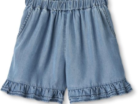 Fliink Light Denim Blue Hi Shorts Online Sale