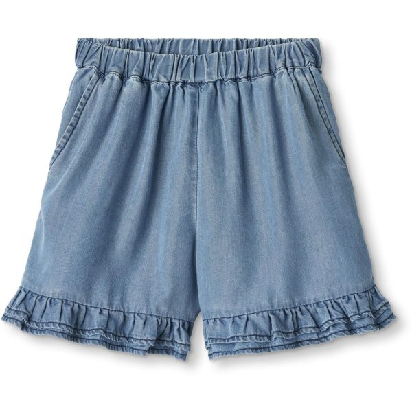 Fliink Light Denim Blue Hi Shorts Online Sale