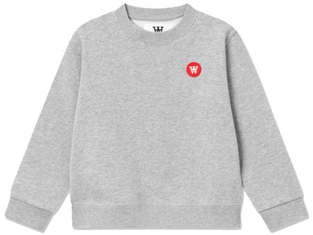 Wood Wood Grey Melange Rod Sweatshirt For Discount