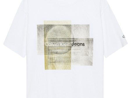 Calvin Klein Layered Graphic Relaxed T-Shirt Bright White Online now