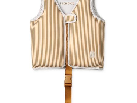 LIEWOOD Stripe: Sandy Golden Caramel Dove Badväst Hot on Sale