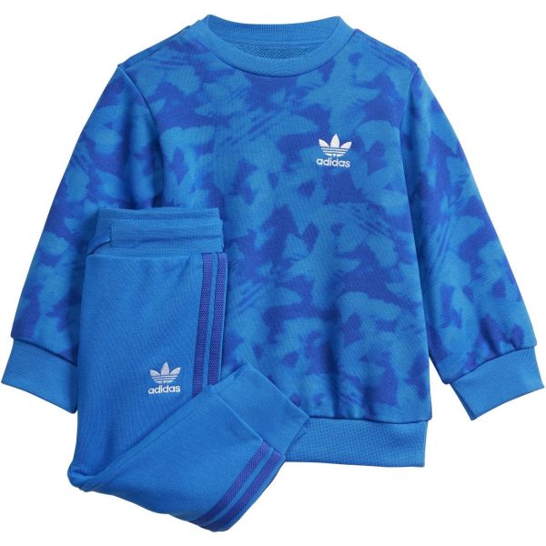 adidas Originals Blue Bird   Semi Lucid Blue Sweatset Cheap