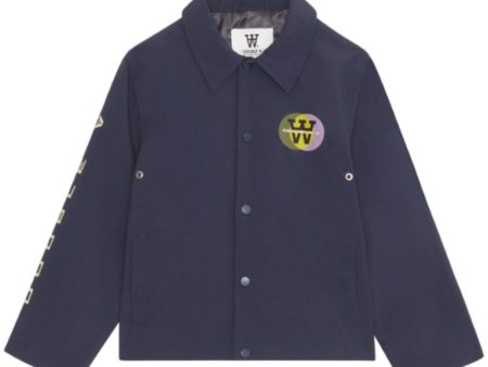 Wood Wood Navy Tommy Eclipse Coach Jacka For Discount