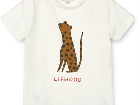 Liewood Leopard Crisp White Apia Placement T-shirt For Cheap