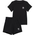 adidas Originals Black Shorts Tee Set Cheap