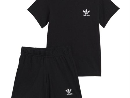 adidas Originals Black Shorts Tee Set Cheap