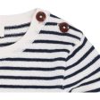 Copenhagen Colors Cream Navy Comb. Stickat Body m. Ränder on Sale