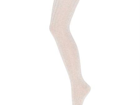 MP Danmark 130 Bomull Rib Tights 499 Creme Melange Online Sale