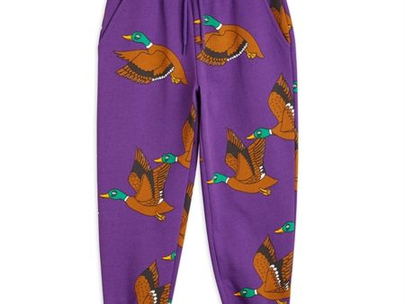 Mini Rodini Ducks Aop Sweatpants Purple For Discount