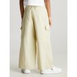 Calvin Klein Wide Leg Cargo Byxor Green Haze For Discount