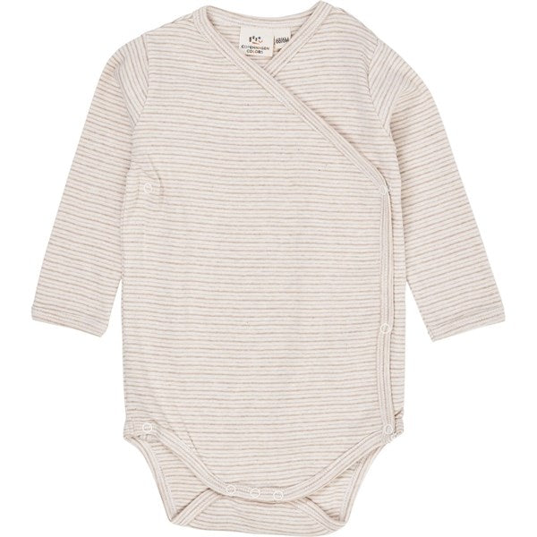 Copenhagen Colors Beige Stripe Wrap Body Hot on Sale