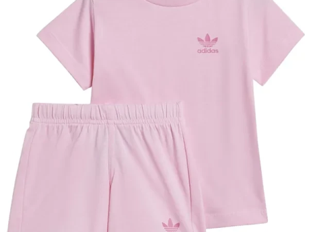 adidas Originals Pink Shorts Tee Set Online now