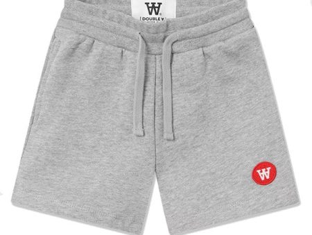 Wood Wood Grey Melange Victor Kids Shorts Online now