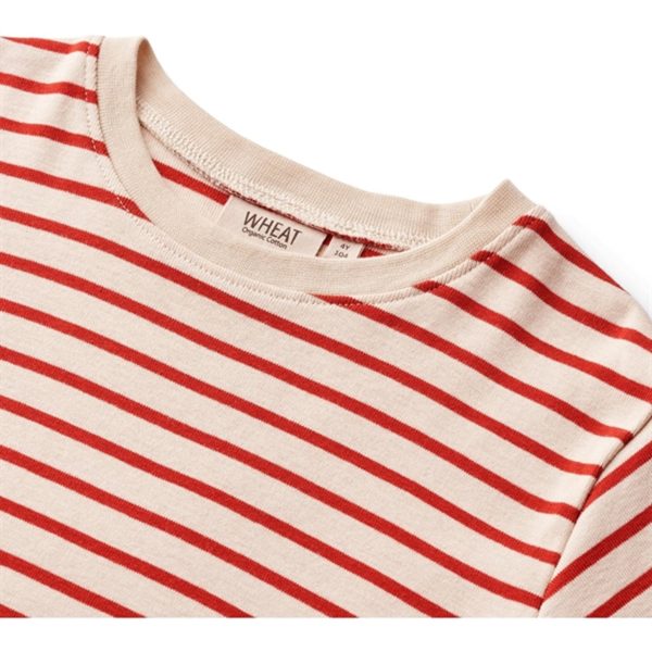 Wheat Red Stripe T-shirt Fabian Discount