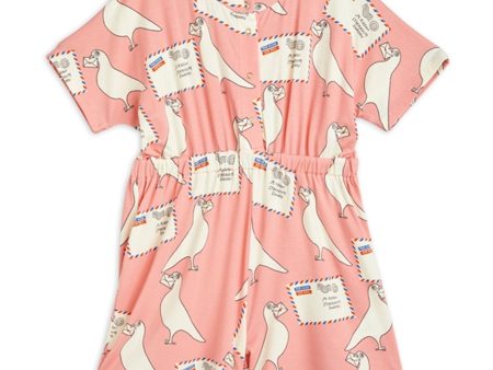 Mini Rodini Pigeons Tencel Aop Jumpsuits Pink Cheap