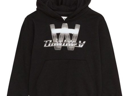 Wood Wood Black Izzy Chrome Combo Hoodie Hot on Sale