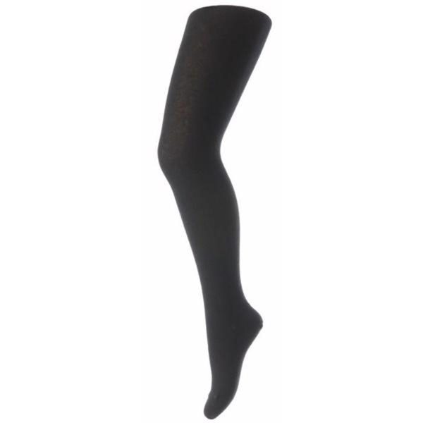 MP 326 Bomull Plain Tights 08 Black Fashion