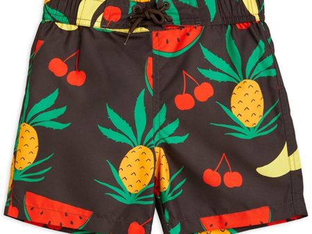 Mini Rodini Fruits Aop Badeshorts Brown For Discount