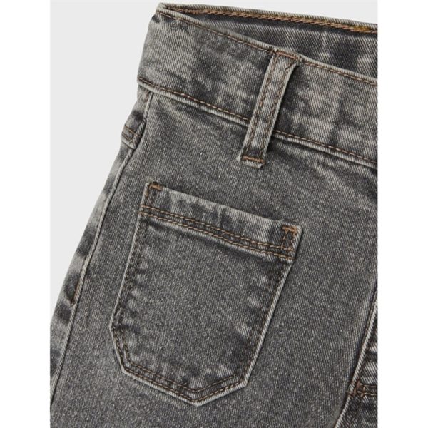 Lil Atelier Light Grey Denim Bella Wide Jeans Sale