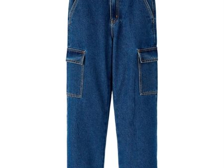 Name it Dark Blue Denim Rose Wide Cargo Jeans Noos Online Sale