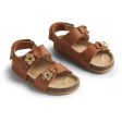 Wheat Sandal Cork Open Toe Clare Flowers Cognac For Sale