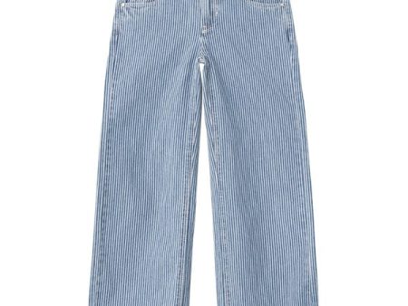 Name it Medium Blue Denim Rose Wide Denim Byxor Noos For Sale