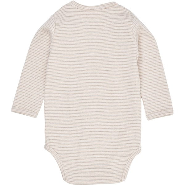 Copenhagen Colors Beige Stripe Wrap Body Hot on Sale