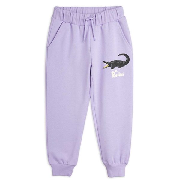 Mini Rodini Crocodile Purple Sweatpants For Sale