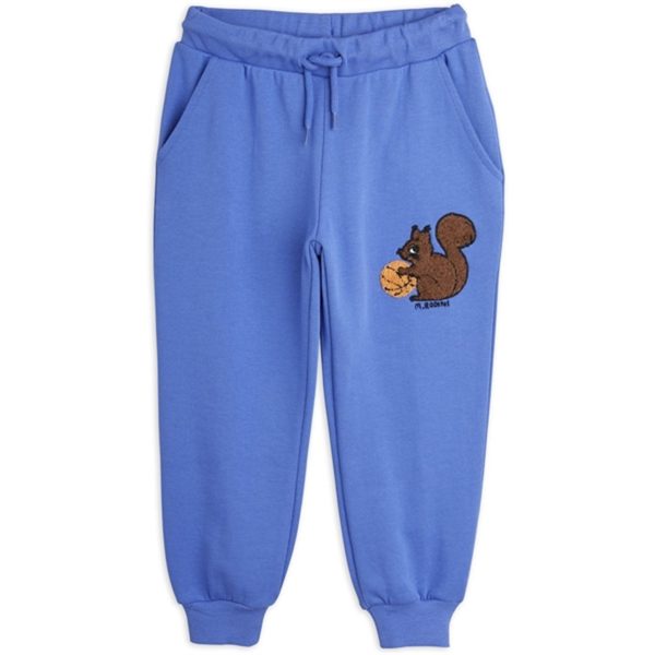 Mini Rodini Blue Squirrel Chenille Emb Sweatpants Supply