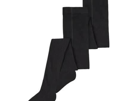 Name it Black Rib Strumpbyxor 2-pack Noos Hot on Sale