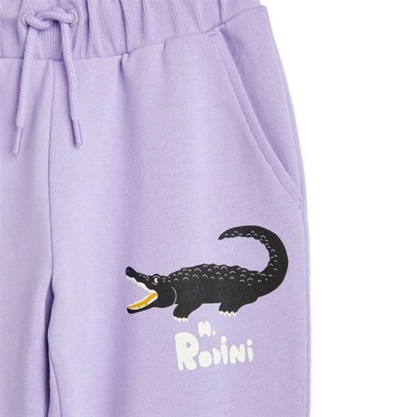 Mini Rodini Crocodile Purple Sweatpants For Sale