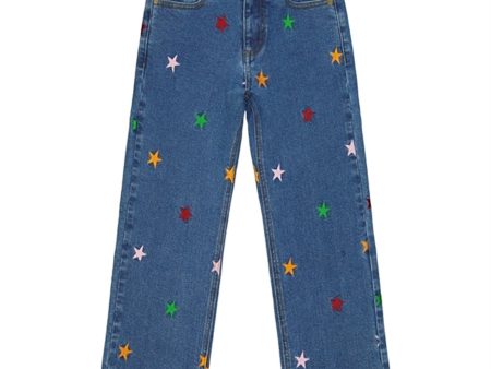 The New Medium blue Dania Star Wide Jeans For Sale