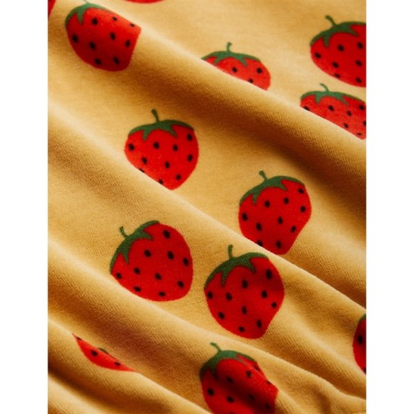 Mini Rodini Beige Strawberries Velour Aop Byxor on Sale