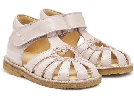 Angulus Begyndersandaler Pale Rose Rose Glitter Online Hot Sale