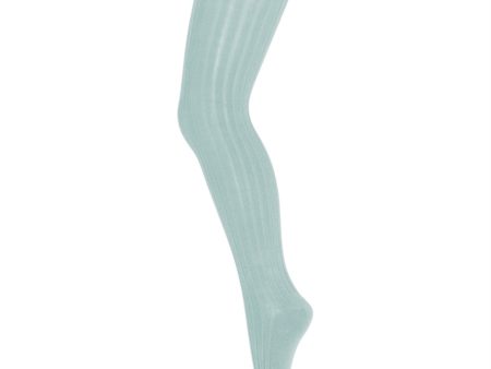 MP Danmark 130 Bomull Rib Tights 1205 Aquamarine on Sale