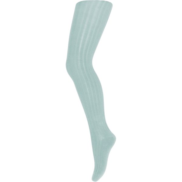 MP Danmark 130 Bomull Rib Tights 1205 Aquamarine on Sale