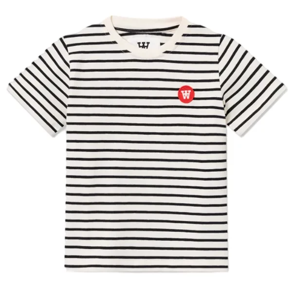 Wood Wood Off-White Black Stripes Ola T-Shirt Discount