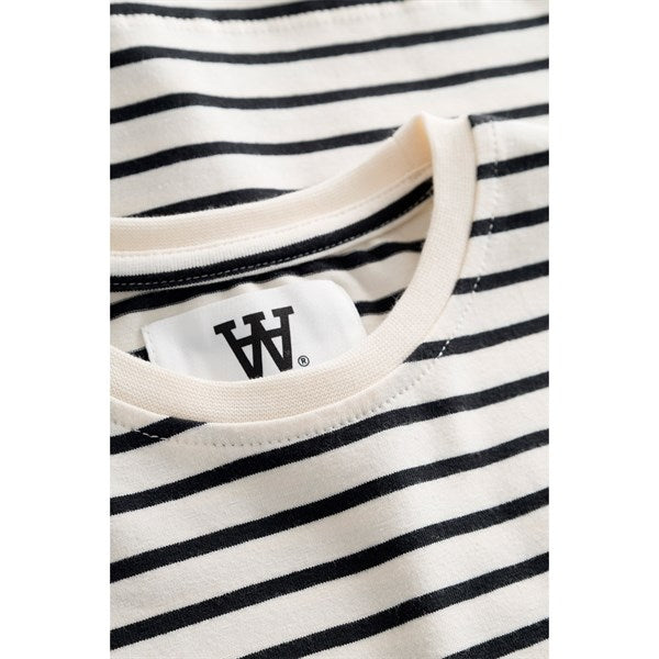 Wood Wood Off-White Black Stripes Ola T-Shirt Discount