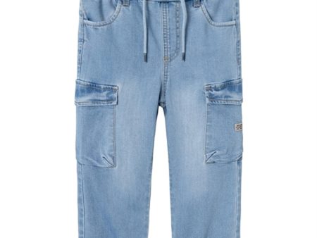 Name it Medium Blue Denim Ben Baggy Cargo Jeans Noos on Sale