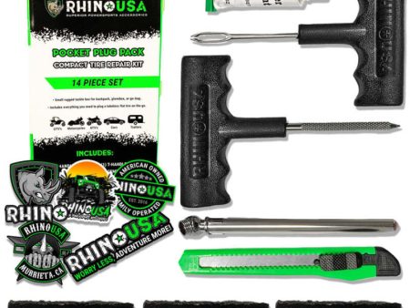 Rhino USA 14-Piece Compact Tire Repair Plug Kit For Cheap