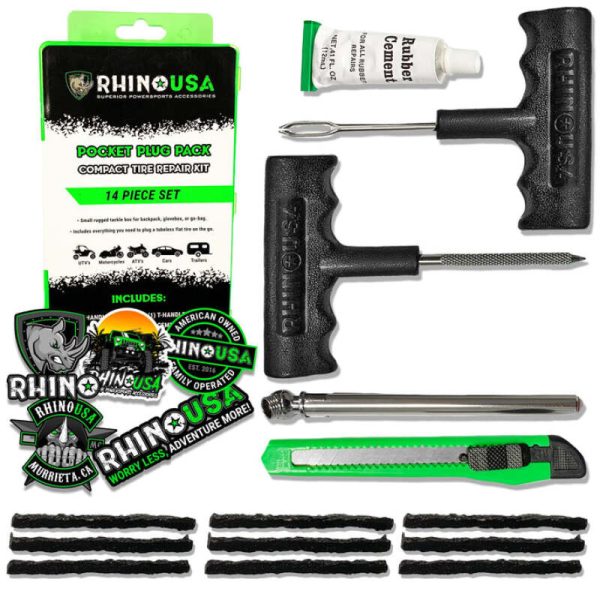 Rhino USA 14-Piece Compact Tire Repair Plug Kit For Cheap